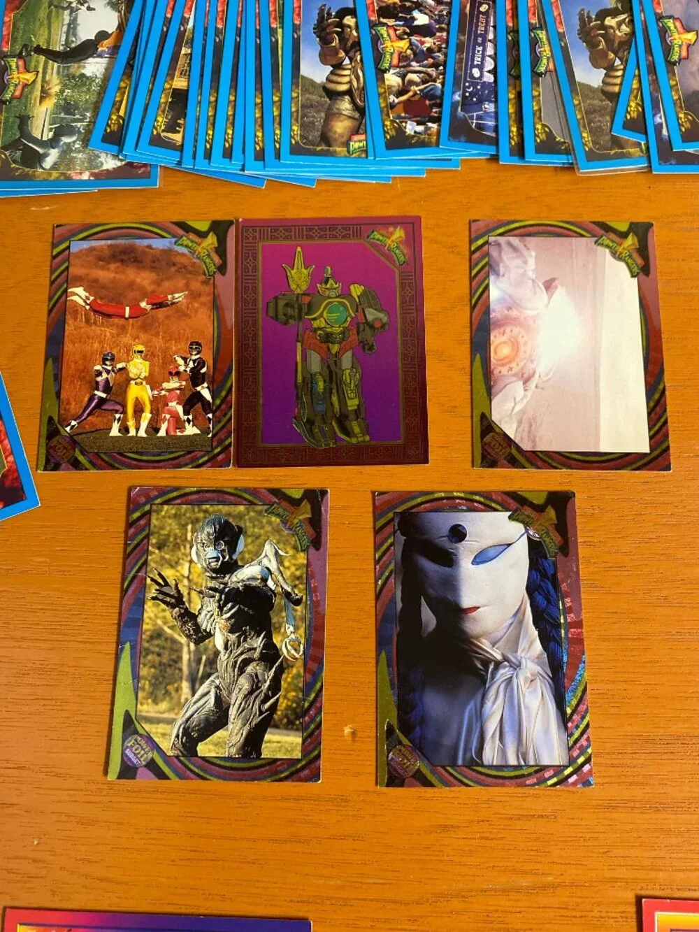 1994 Collect-A-Card Mighty Morphin Power Rangers Series 1 & 2 Card Lot Power Foi